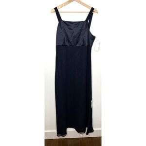 NWT VTG Adrianna Papell Boutique Formal Maxi Dress Sz 14 Evening Satin Chiffon‎